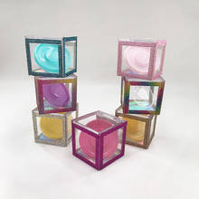 Diamond Cube Box Dramatic Lashes Case Glitter Cube Box with 25MM Eyelashes Custom Wholesale LOGO Best Lash Vorder 2024 - buy cheap