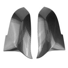 Par de tampas de fibra de carbono para retrovisor de bmw, suporte para espelho, cobertura de retrovisores, para modelos f20, f22, f30, f31, f32, f33, f36, f34, f35, guarnição 5116729274 2024 - compre barato