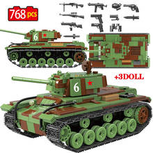 768 PCS Military Soviet Russia KV 1 Tank Building Blocks tank City WW2 Soldier Police Weapon figures Bricks Toys for Boys 2024 - buy cheap