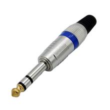 3Pole 6.35mm Stereo Microphone Plug Connector Electric Guitar Amplifier Audio Connector 10Pcs 2024 - buy cheap