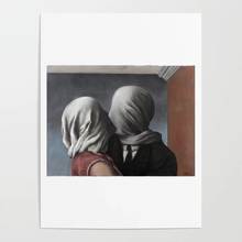 Модульные картины, домашний декор, настенные картины с изображением влюбленных, лес АМТС, Современные художественные принты Magritte, Картина на холсте, плакат для спальни без рамки 2024 - купить недорого