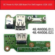 Плата питания постоянного тока и разъема VGA USB для Dell Inspiron 1526 1525 на плате порта питания 48,4w006. 011 48,4w006. 021 07533-2 48,4w032. 021 2024 - купить недорого