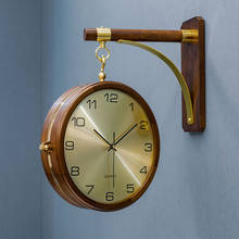 Reloj de pared Digital de doble cara para decoración del hogar, accesorio de hora de lujo con diseño Retro, silencioso, estilo árabe, Retro, para sala de estar, modelo Klok AD50WC 2024 - compra barato
