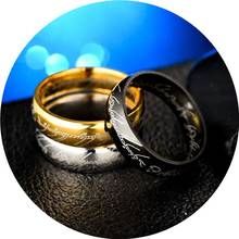 Модное обручальное кольцо золотого/белого/черного цвета из нержавеющей стали, подарок для девочек 2024 - купить недорого