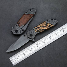 7.87'' Folding Knife Survival Tactical Pocket Knife Wood Handle Outdoor Camping Hiking Hunting Knives Self-defense EDC Tool 2024 - buy cheap