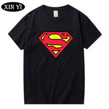 Мужская футболка с коротким рукавом, 100% хлопок, с принтом Супермена, Повседневная, качественная модная с коротким рукавом, свободная футболка 2024 - купить недорого