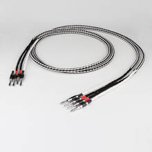 Pair 8TC Audiophile hifi Speaker Cable, Carbon Fiber banana plug DIY loudspeaker cable 2024 - buy cheap