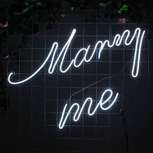 Custom Name Neon Light Sign Marry Me Wedding Flex Led 3d Culb Wall Hanging Party Decor Gift Neon Top Propose Will You Marry Me 2024 - buy cheap