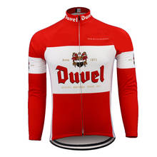 Cerveja mangas compridas camisa de ciclismo inverno velo & fino vermelho ciclismo roupas bicicleta casaco manga larga 2024 - compre barato