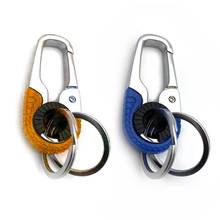 Durable Keychain Hook Steel Buckle Outdoor Carabiner Climbing Tools Double Ring Car Fishing Keychain 2021 Hot Sale 2024 - buy cheap