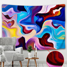 Psychedelic scene abstract art oil painting home decor tapestry bohemian style decoration hippie bedroom bed sheet sofa blanket 2024 - buy cheap