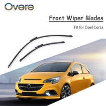 Overe-kit de limpador de para-brisa automotivo, 1 conjunto de lâminas de borracha para opel corsa c d e 2018, acessórios de substituição originais, 2017 a 2000 2024 - compre barato