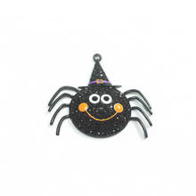Newest!  55mm*48mm    10pcs/lot Black Spider  Rhinestone Pendants For Halloween Jewelry 2024 - buy cheap