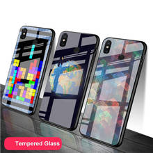 Tetris-funda de vidrio templado para teléfono, carcasa para Redmi Note 5, 6, 7, 8, 9 Pro, Note8T, Note9S, Redmi8, 9 2024 - compra barato