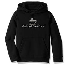 Fleece Hooded Sweatshirt Hoodies Html Coffee Break Funny Developer Programmer Coder Joke Casual Clothing 2024 - buy cheap