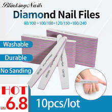 BlinkingNails Professional Nail File 180/240 10pcs Nail File 150/150 White Nail Files 100/180 for Pedicure 80/100 Sanding Files 2024 - buy cheap