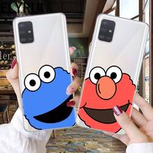 Cartoon Sesame Cookie Monster Case For Samsung S21 A52 A72 A51 A71 A21S A31 A41 A12 A32 A42 S10 plus S20 FE Note 20 Ultra Cover 2024 - buy cheap