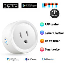 tuya Mini Wireless Smart Home Power Socket app Remote Control Socket WiFi Smart Timer Plug US Plug 16A With Alexa for Google 2024 - buy cheap