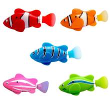 Electric Flash Swimming Fish With Light Machine Induction Fish Baby Play Pet Clown Fish Simulation Fish Bathroom Toys Children E 2024 - buy cheap
