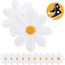 6/10pcs Diy Small Sun Flower Daisy Embroidery Patches For Clothing Iron On Clothes Sticker Stripe Iron-on Applique Hole Repair 2024 - buy cheap