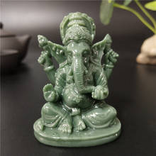 Ganesha Buddha Statue House Garden Decoration Indian Elephant God Sculpture Man-made Jade Stone Crafts Home Decor Buddha Statues 2024 - buy cheap