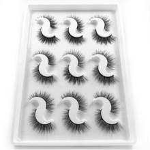 Nuevo 9 pares 3D pestañas de pelo de visón natural al por mayor tira de pestañas de seda nuevo maquillaje extensiones de pestañas postizas para la belleza 2024 - compra barato