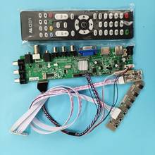 Комплект для телефона/Φ DVB-T remote 1366X768 WLED 40pin VGA LED HDMI плата контроллера цифрового сигнала TV LVDS USB AV 2024 - купить недорого