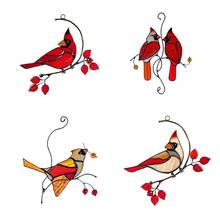 14 Type Multicolor Acrylic Birds Suncatcher Window Panel Bird Ornaments Pendant Home Decoration Gifts for Bird Lover 2024 - buy cheap