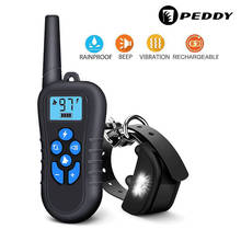 Electric Dog Training with LCD Display Collar Waterproof Rechargeable Bark-stop Remote Control Collars for Shock Vibration Sound 2024 - buy cheap