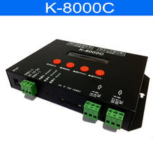 K-8000C программируемый DMX/SPI SD Cardoff он-лайн DC5-24V для RGB полный Цвет светодиодный пиксель контроллер светильник полосы 2024 - купить недорого