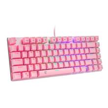 Z-88 RGB Mechanical Gaming Keyboard Blue Red Black Switch Water Resistant 60% Compact 81 Keys Anti-Ghosting For Mac PC Pink 2024 - buy cheap