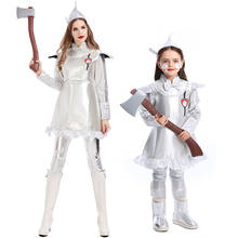 Umorden adulto crianças mágico de oz homem de lata cosplay trajes para meninas feminino com coração halloween rpg play mardi gras trajes 2024 - compre barato