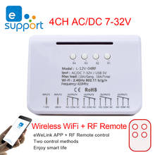 Ewelink-interruptor inalámbrico por Control remoto, módulo receptor Wifi, 4 canales, WIFI, USB, 5V, DC12V, 24V, DC 7-32V, 10A 2024 - compra barato