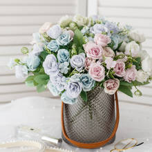 Mini ramo de flores artificiales, 10 cabezas, diseño de escena de boda, decoración del hogar, flor falsa 2024 - compra barato