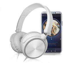 Fones de ouvido dobráveis com fio de 3.5mm sobre a orelha fones de ouvido baixo música estéreo com microfone para iphone xiaomi sony huawei 2024 - compre barato