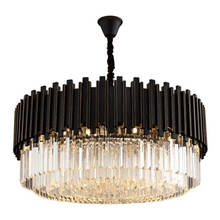 Modern Crystal Chandelier in the living Room Bedroom Kitchen Luxury Black Round Lamp E14 Holder Chandeliers Light Luminarias 2024 - buy cheap