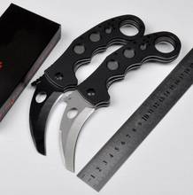 Faca de garra fixa karambit 0961, lâmina tanto 5cr15, 57hrc, faca de bolso tática, dobrável, presente 2024 - compre barato