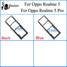 Bandeja Sim para Oppo Realme 5 RMX1911 / Realme 5 Pro RMX1971, soporte para tarjeta Micro SD, piezas de ranura, adaptador de tarjeta Sim 2024 - compra barato