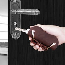 Modern - Brand Vintage Genuine Leather Smart Key Wallet For Men EDC DIY Housekeeper Key Pocket Keychain Organizer Holder Women 2024 - buy cheap