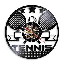 Tennis Wall Clock Tennis Wall Sigh 3D Wall Watch Clock Sport Vinyl Record Vintage Time Clock Modern Design Home Decor 2024 - buy cheap