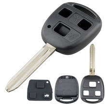 Funda de 3 botones para llave de coche, carcasa de la llave a distancia del coche con almohadilla con Botón de goma y hoja Toyota 43, compatible con Toyota Yaris Prado Tarago Camry 2024 - compra barato