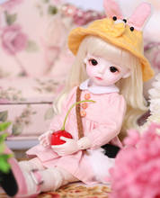 1/3 1/4 1/6 bjd boneca bjd/sd moda rosa vestido roupas boneca para bebê menina vestido incluem chapéu + roupas saco 2024 - compre barato