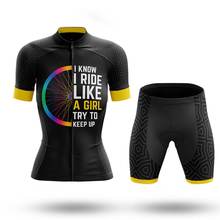 2021 Like A Girl V2 Women Cycling Jersey Set Summer Clothing Road Bike Shirts Suit Bicycle Bib Shorts MTB Wear Maillot Ropa 2024 - buy cheap