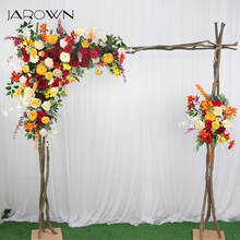 JAROWN-Hilera de flores artificiales personalizables, decoración de fondo de boda, Navidad, fiesta en casa, 1M 2024 - compra barato