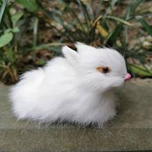 10*6*7cm,Artificial Real fur white Baby Rabbit,Simulation Bunny for Wedding Birthday party Garden Home Decoration, gift favor 2024 - buy cheap