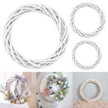 1PC DIY Christmas Rattan Ring White Wreath Garland Wedding Decoration Rattan Crafts Jewelry Willow Window pendant Home Décor 2024 - buy cheap