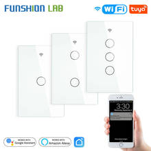WiFi Smart Wall Light Switch Glass Panel RF433 Smart Life Tuya APP Remote Control Works With Alexa Google Home 1/2/3 Gang 2024 - buy cheap
