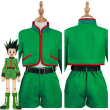 Anime Hunter x Hunter Cosplay Gon Freecss Cosplay Costume Kids Top Pants Outfits Halloween Carnival Suit 2024 - buy cheap