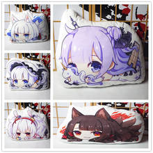 Azur Lane-juguete de peluche Kaga unicornio Laffey, figura de Akagi, rellena, almohada de doble cara, funda de almohada de 42cm para regalo 2024 - compra barato