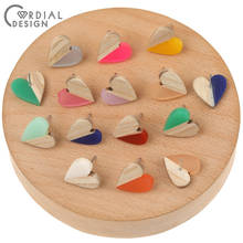 Cordial Design 100Pcs 14*15MM Earrings Stud/Hand Made/Heart ShapeDIY Accessories//Natural Wood/Jewelry Findings & Components 2024 - buy cheap